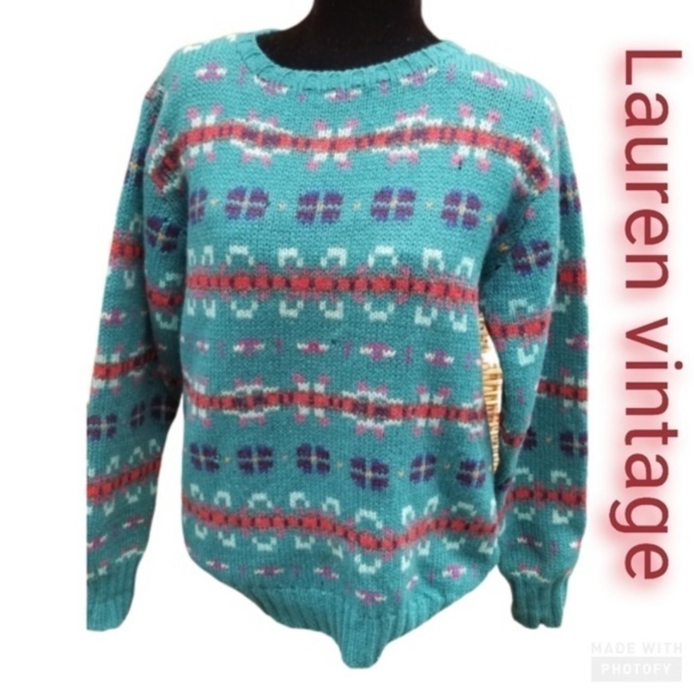 Women's Teal sweater. Ralph Lauren​​​​​​​​​​​